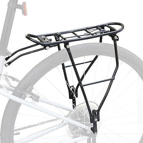 ZUKKA Fahrradgepäckträger Hinten Touring Gepäckträger Maximaler Belastung 25kg,Aluminiumlegierung Tragende Höhe einstellbar Geeignet für 26-29 Zoll 700C Fahrräder für Mountainbike Rennrad