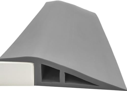 2M×5CM Self Adhesive Door Floor Transition Strip,Door Floor Threshold Transition Strip,Self Adhesive Carpet Trim Strip for Tile,Wood,Doorways Carpet Floor Tile,Carpet Threshold Transition(Grey,10mm)