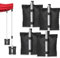 4 Stück Gewichte für Pavillon, Pavillon Sandsäcke, 1680D Oxford Gewichte Pavillon Sandsäcke, Sandsack Beschwerung für Pavillon Sonnenschirm Trampolin Outdoor Partyzelt, Schwarz, 41 * 40cm