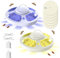 Frogoom 2 Packungen Flohfallen für Innen Ihr Haus mit 6 Sticky Pads, Flohlichtfallen tötet Flöhe im Haus, Hängende Flohlampe mit USB-Kabel Schädlingsbekämpfung für Käfer Motten Mücken Innen und Außen