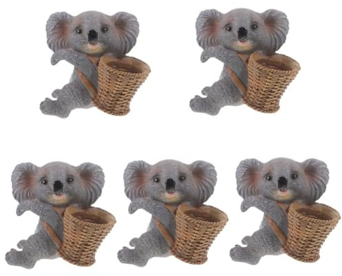 Milisten 5pièces Figurine Adorable Résine Décoration De Jardin pour Extérieur Accessoire Décoratif De Cour Et Jardin