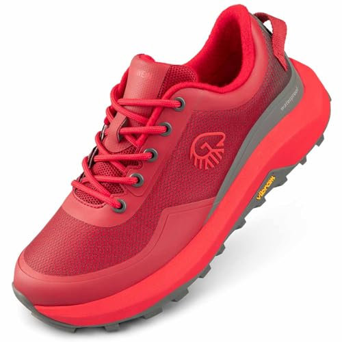 GIESSWEIN Wool Trail X Men - Wasserdichter Trailrunning Schuh mit Vibram® Megagrip Sohle, Sportschuh mit dämpfender Eva Mittelsohle, Sneaker aus atmungsaktiver Merinowolle mit Wechselfußbett