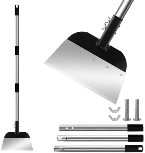 Newthinking Multifunctional Garden Shovel, Long Handle Garden Flat Scraper