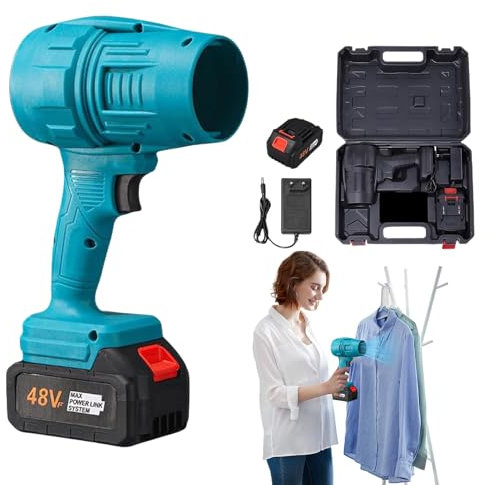 Fenayuu Souffleur De Feuilles sans Fil,Aspirateur Turbo - Souffleur De Feuilles Portatif Dépoussiéreur À Air pour Jardin, Cour, Allée, Extérieur, Pelouse, Neige, Camping, Batterie Et Chargeur Inclus