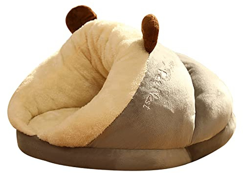 Cama para perros pequeños de interior con forma de zapatilla, cama para cachorros de cueva súper suave sofá cama para mascotas cama de invierno cojín para gatitos cama lavable a máquina para interior