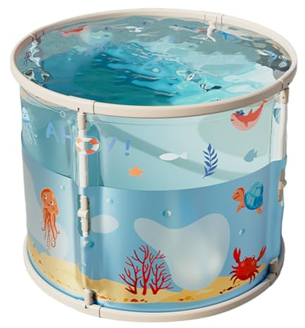 Tubi pieghevoli, grande piscina a freddo, portatile, design elegante e moderno, design spaziale, per attività all'aperto, Quick Setup Bathing Solution, per travel, campeggio, 27,56 x 25,59 pollici