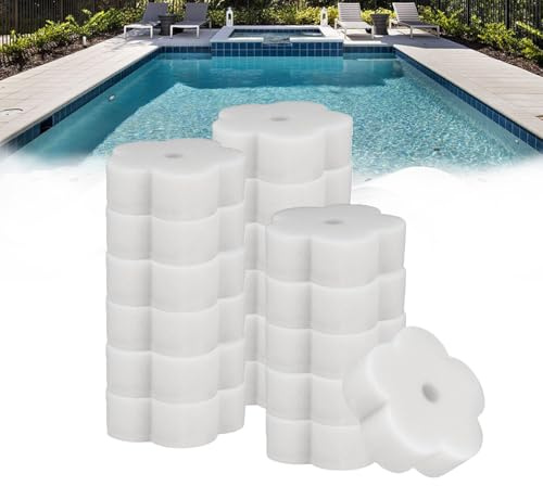 XIANGPICA 18 Pezzi Spugne Riutilizzabili Assorbiolio, Schiuma Filtrante Assorbi Olio per Piscina, Schiuma per Pulire Sporco, Accessori per Piscina da Esterno