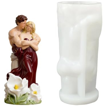 Stampo Resina Coppia - Forma Flessibile Romantica Adatta A Artigianato E Body Art,Stampo per Resina Artistica per il Corpo | Per Fai Da Te Aromaterapia Sapone Argilla Gesso San Compleanno Matrimonio