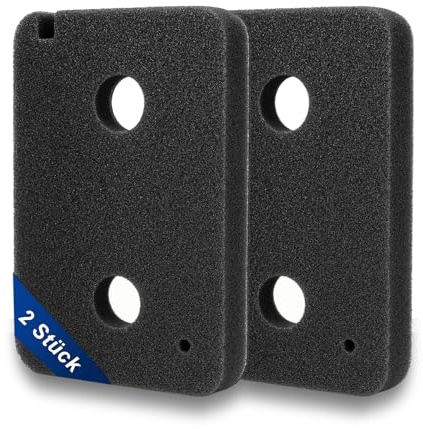 Iruihoo 2 stycken torkfilter kompatibla med Miele 9499230, fin grov | värmeväxlare filter 220 x 130 x 30 mm, skumfilter svampfilter, luddfilter för torktumlare