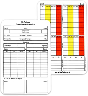 myreferee cuaderno árbitro fútbol 100 piezas