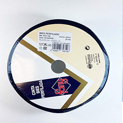 Byetsa 7411 Schrägband, 30 mm, Polyester-Baumwolle, 25 m Rolle – (22 Stück)