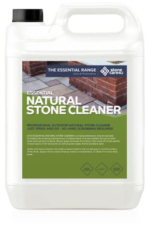 StoneCare4U Essential Natural Stone Cleaner (5 Litre) - Removes Dirt, Algae, Grime and More Within 2-4 Hours