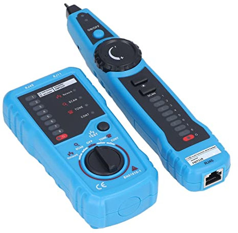 Bewinner Netzwerk-LAN-Kabeltester, RJ11-RJ45-Kabeltester, Kabeltester für Ethernet-Telefonkabel, Leitungssucher mit Empfänger, Sender für die Durchgangsprüfung von Netzwerkkabeln