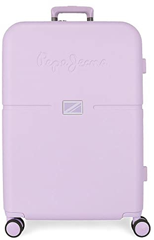 Pepe Jeans Accent Medium suitcase Purple 48x70x28 cm Rigid ABS Integrated TSA closure 79L 4.32 kg 4 Double wheels