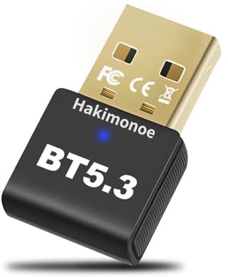 Latest Bluetooth 5.3 Adapter for PC Desktop, 20 M Wireless Transmitter Dongle for Windows 11/10/8.1 Computer Laptop, Plug & Play, Pair w/Bluetooth Headset Headphones Speaker Keyboard Mouse Printers