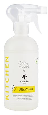 Kavalier Shiny House Ultra Clean - Detergente per Cucina Delicato Base Vegetale, Brillantezza senza Aloni, Ingredienti Naturali, Sicuro ed Efficace, Spray non Aerosol - 500 ml