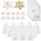 Lily Memorial Pins,30 Set Funeral Favours For Guests,Funeral Decorations With Lilies Memory Pins,Memory Cards,Organza Bags