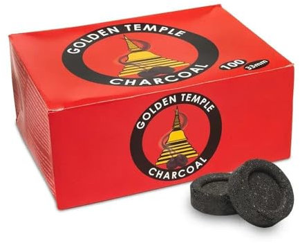 LivuX 100 pastillas de carbón de incienso de 33 mm – carbón ahumado de encendido rápido, 10 rollos con 10 pastillas de carbón cada uno, ideal para quemar incienso, resinas y hierbas 1202