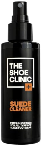 Shoe Clinic Nubuck & Suede Cleaner Spray to Clean Shoes, Trainers, Boots & Other Footwear - Restorer & Care Solution for Quick & Effective Cleaning - Stain & Dirt Remover - 125ml
