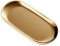 Gold Trinket Serving Tray, ANZOME Oval Stainless Steel Tray Towel Storage Dish Plate, Tea Fruit Trays Cosmetics Jewelry Plate used in Bedroom, Kitchen, Living Room, Bathroom and Outdoors