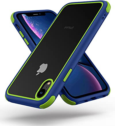 MobNano Compatible with iPhone XR, Ultra Thin Hybrid Case, Soft TPU Shockproof Bumper Anti Scratch Cover for iPhone XR - Blue/Green