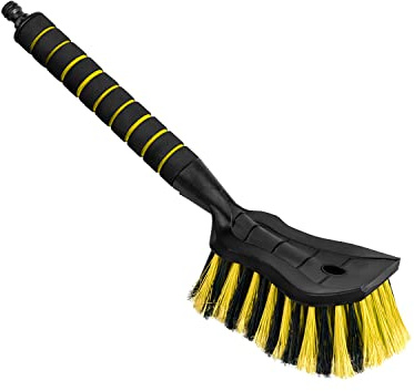 ToM PaR Biltvättborste I Vattenborste med slanganslutning I Biltvättborste med vattenanslutning I Tätt arrangerade borst I Bekvämt handtag I Längd: 44 cm I gul