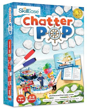 SkillEase Chatter Pop Social Skills Game to Think About Others, Speech Therapy Materials, Therapy Games, Educational, Social Emotional Learning Activities, Conversation Starter Cards