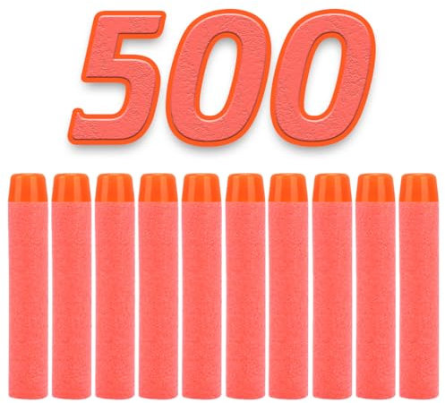 König Design Nerf Pfeile - 500 Stück Nerf Darts Nerf Munition Pfeile Dart Bullets Refill Darts Foam Pfeile für N-Strike Elite Blasters Series Hasbro Fortnite