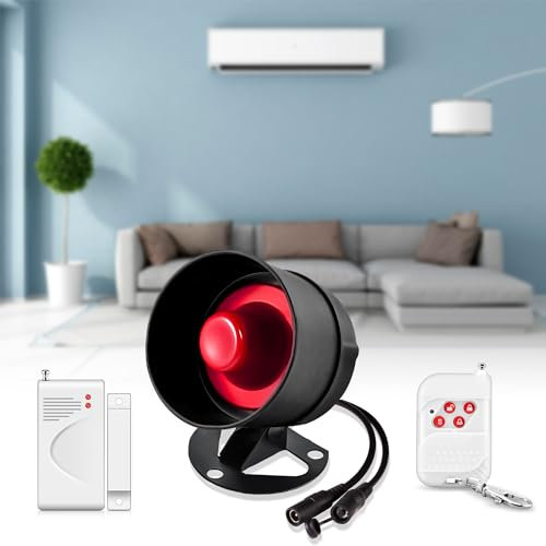 WiFi Alarmanlage Haus, 120 dB kabelloses Alarmsystem für die Sicherheit zu Hause mit kostenloser Benachrichtigungs-App-Steuerung und Türfenstersensor（Enthält keinen Bewegungssensor)