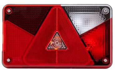 Aspöck Feu Arrière Droit MULTIPOINT V - 5 Fonctions 12/24V avec Connecteur à Baïonnette 5 Broches - Éclairage Arrière Étanche IP54 pour Remorque et Véhicule Utilitaire