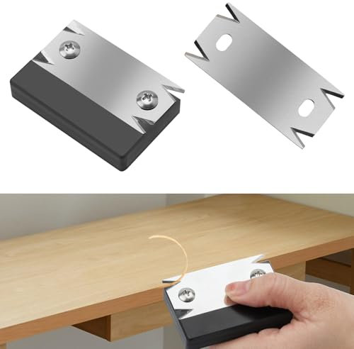 HENGBIRD Recortadora de Bordes para Carpintería, Cortador Manual de Bandas de Bordes con 1 Repuesto de Hoja Antideslizante Cepilladora Manual para Madera PVC ABS Enchapadora de Bordes Chapa