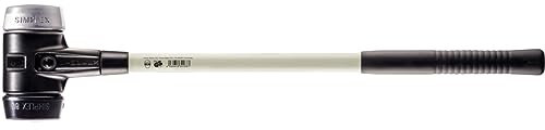 Halder 3729.081 Simplex – Martillo con acero reforzado Carcasa de Metal Fundido y mango de fibra de vidrio, diámetro de 80, mango 700 mm Goma Composición/metal blando