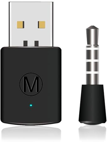 USB Bluetooth Adapter, Bluetooth Dongle Adapter Compatible for Controller Headset