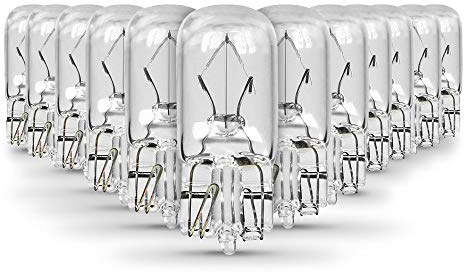 Feit Electric BP5XN-12/RP/12 12-Volt 5-Watt T-5 Wedge Base Xenon Light Bulb, 2400K Soft White Replacement Bulb, Pack of 12