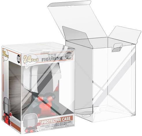 24 Pack Protectors Case Compatible with Funko- 4 Inch Collectible Figures