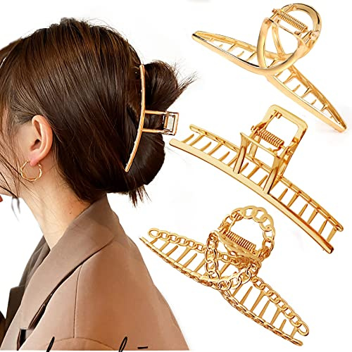 Mehayi pinces à cheveux pour cheveux épais, Grande pince à cheveux antidérapante pince à griffes, prise puissante, pince à griffes pour cheveux longs, accessoires de coiffure pour femmes et filles