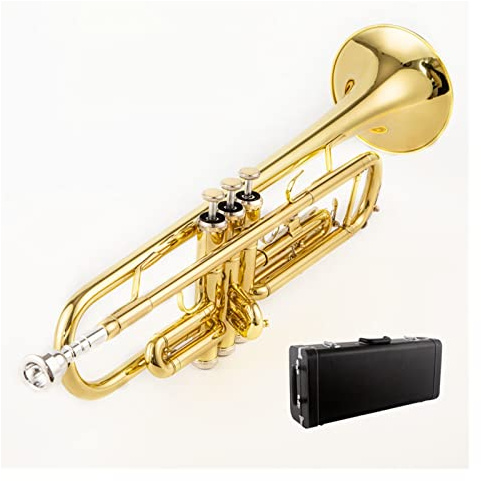 Bb Trumpet B Platt Mässing Guldpläterad Professionell Trumpet Musikinstrument Används Av Professionella Artister studenter Trumpet