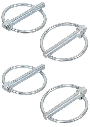 cyclingcolors 4x Spine a scatto 10mm x 45mm perni a sgancio rapido molla acciaio anello copiglie tagliaerba tosaerba trattore