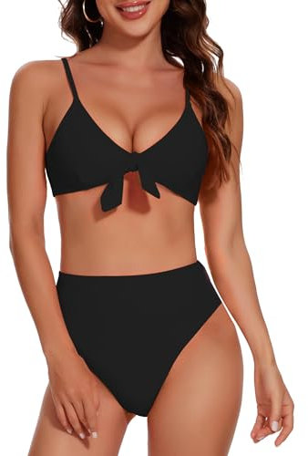 Evolyline Bikini Damen Set Sexy Knot Triangel Bauchweg Push Up Badeanzug Damen, Bikinis für Damen Swimsuit Low Rise Bademode Badeanzüg Zweiteiliger Bauchweg