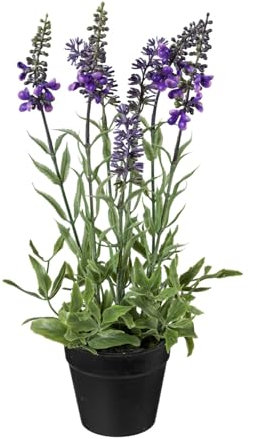 CREATIV green künstlicher Lavendel 30cm im Topf I künstliche naturgetreue Lavendelpflanze mit Blüten I Deko Lavendel für Innen I hochwertige & dekorative Dekopflanze I Kunstpflanze im Topf