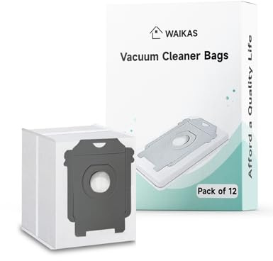 WAIKAS 12 Staubsaugerbeutel für alle iRobot Roomba i-, s-, j- und Combo i-, j-Serien, Ideal als Ersatzstaubbeutel für die Modelle j7+/Plus, i7+, i3+, i4+, i5+, i6+, i8+, s9+ und j9+