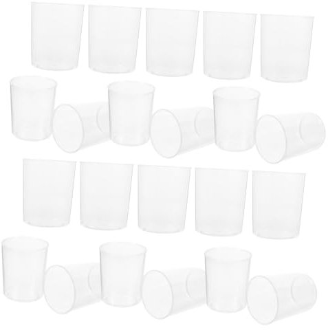 Amosfun 30Pcs Clear Graduated Measuring Cups Lab Equipment Beakers for Liquid Measurement Lightweight Sturdy for Science Experiments Kitchen Use