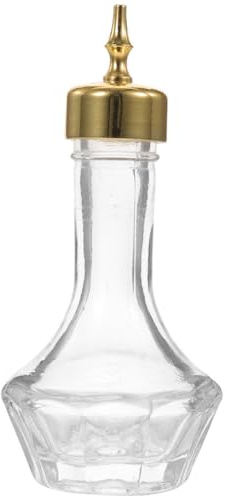 FOMIYES Bottiglia per Bitter in Vetro 50ml Coperchio Dorato, Bottiglia per Cocktail e Amaro, Contenitore Pratico per Bar e Feste, Bottiglie di Vino Delicate per Uso Prolungato
