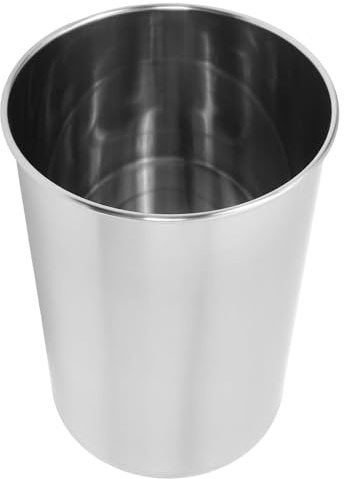 JOINPAYA Cubo de Basura Empotrado en Encimera de Cocina Acero Inoxidable 201 Tamaño Único Tapa Integrada para Hogar Oficina Restaurante, Papelera Metálica Oculta y Compacta para Residuos
