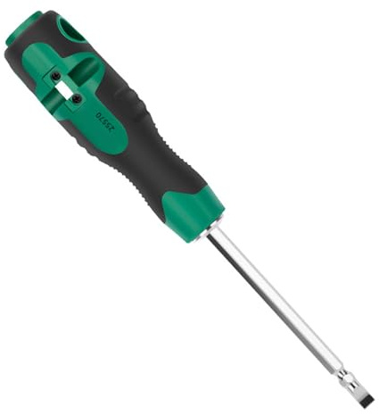 Carbon Steel Screwdriver with Integrated Wire Stripping Grooved and Cord Winding Systems for Electricians Multifunction Screwdriver Tool