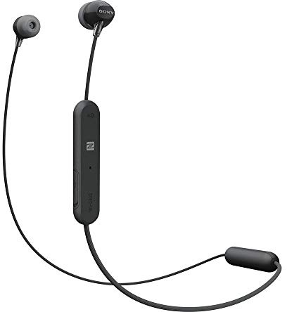 Sony WI-C300 Kabelloser In-Ohr Kopfhörer (Neckband Design, Bluetooth, NFC, Headset mit Mikrofon für Telefon & PC/Laptop, bis zu 8 Stunden Akkulaufzeit, Voice Assistant) schwarz