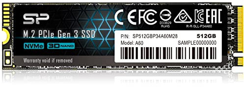 Silicon Power SP512GBP34A60M28 Disque dur SSD NVMe M.2 PCIe Gen3x4 2280 512 Go