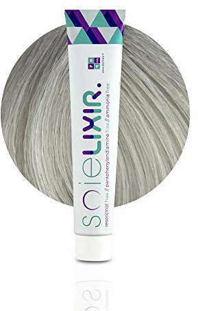 Soielixir Tinta Permanente per Capelli in crema SENZA Resorcina, Parafenilendiammina e Ammoniaca 93 Colori - 100 ml - (Solo Tubo Colore - 11/11 Biondo Chiarissimo Cenere Intenso Superschiarente)