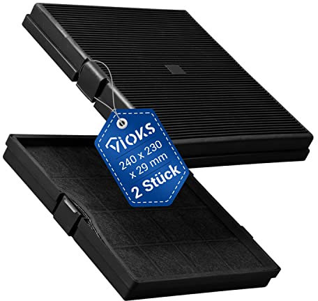 VIOKS Filtereinsatz Dunstabzugshaube Filter Zuschneidbar SET 2x Ersatz für Hotpoint 484000008779 Type241 Dunstfilter Zuschneidbar für Dunstabzug Einbau/Herd mit Dunstabzug/Dunst Abzugshaube