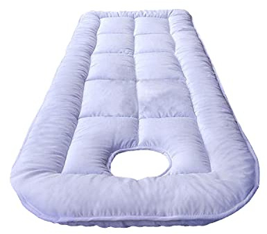 LXJDDLD Coussin De Table De Massage À Tête Carrée/Ronde,Surmatelas De Lit De Massage pour Accessoires De Massage pour Thérapeutes,Protège-Matelas Lavable avec Trou Respiration,White r,80x190cm